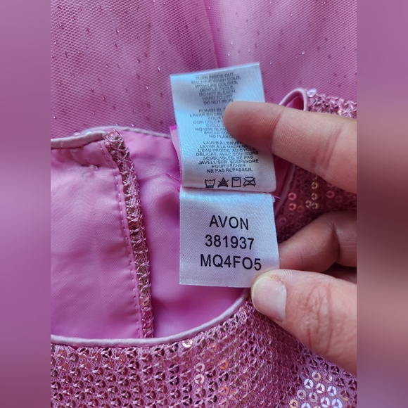 Avon Disney princess Aurora party dress size 7/8 sequins top multi layer bottom - Picture 8 of 13